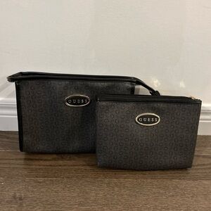 GUESS Black Make up Bag Set